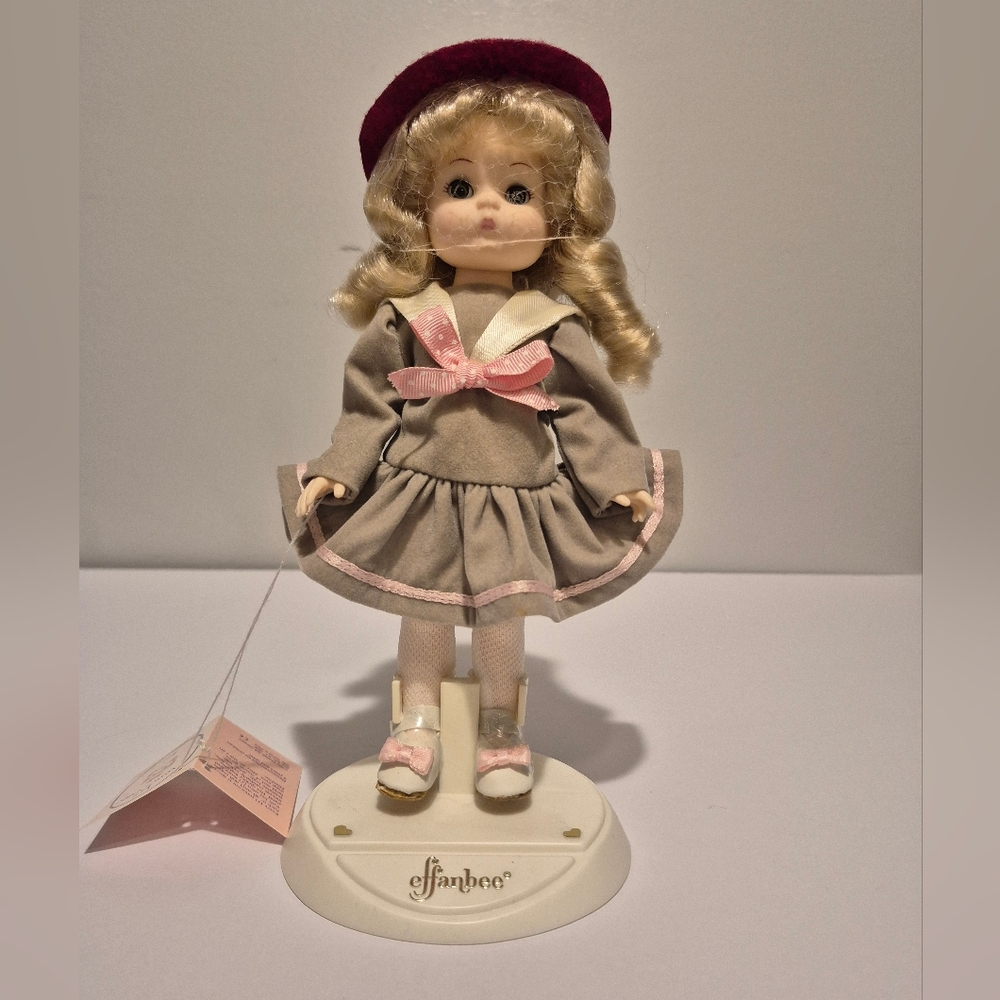 Effanbee Blonde Doll with Pink and Brown Outfit
